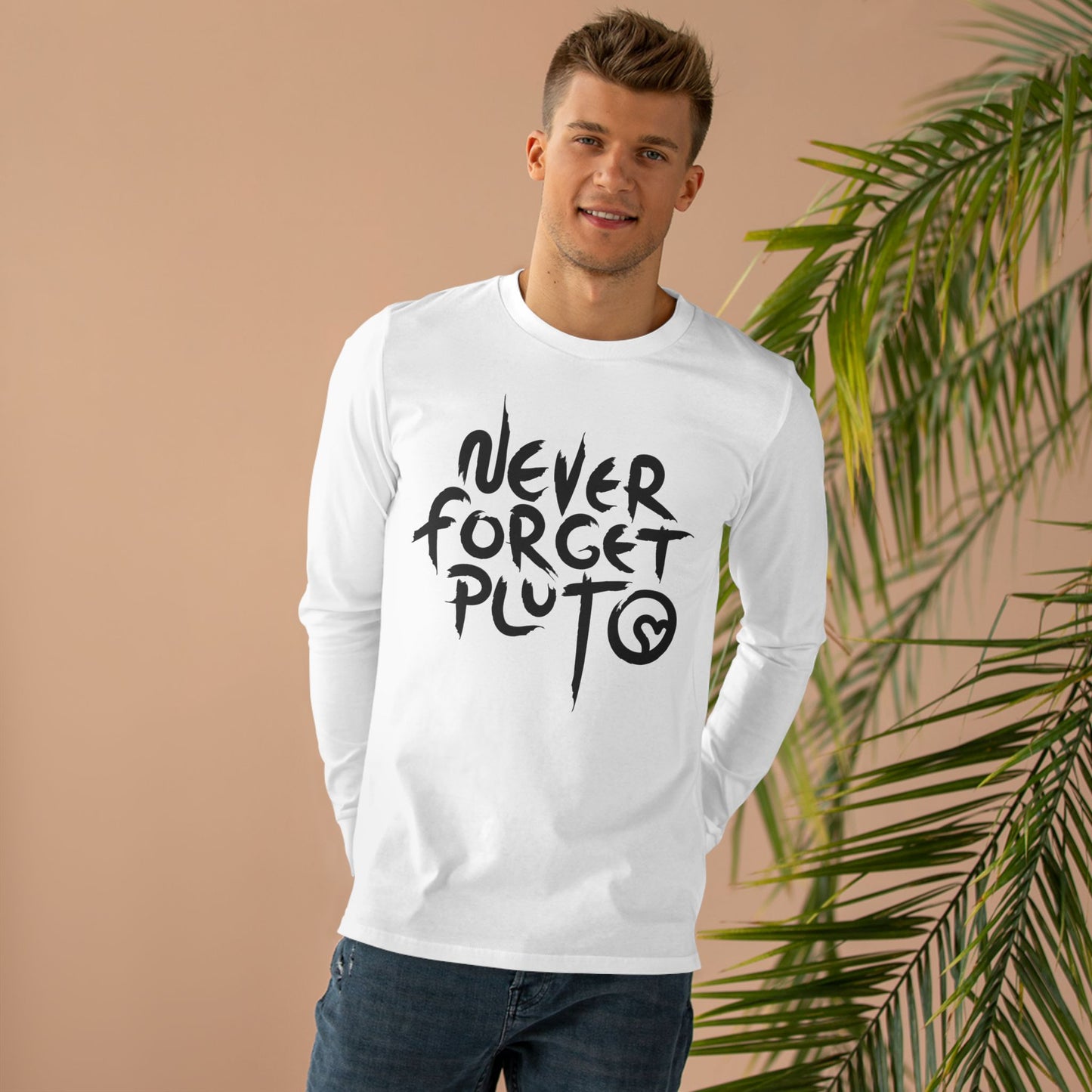 Never Forget Pluto Men’s Base Longsleeve Tee