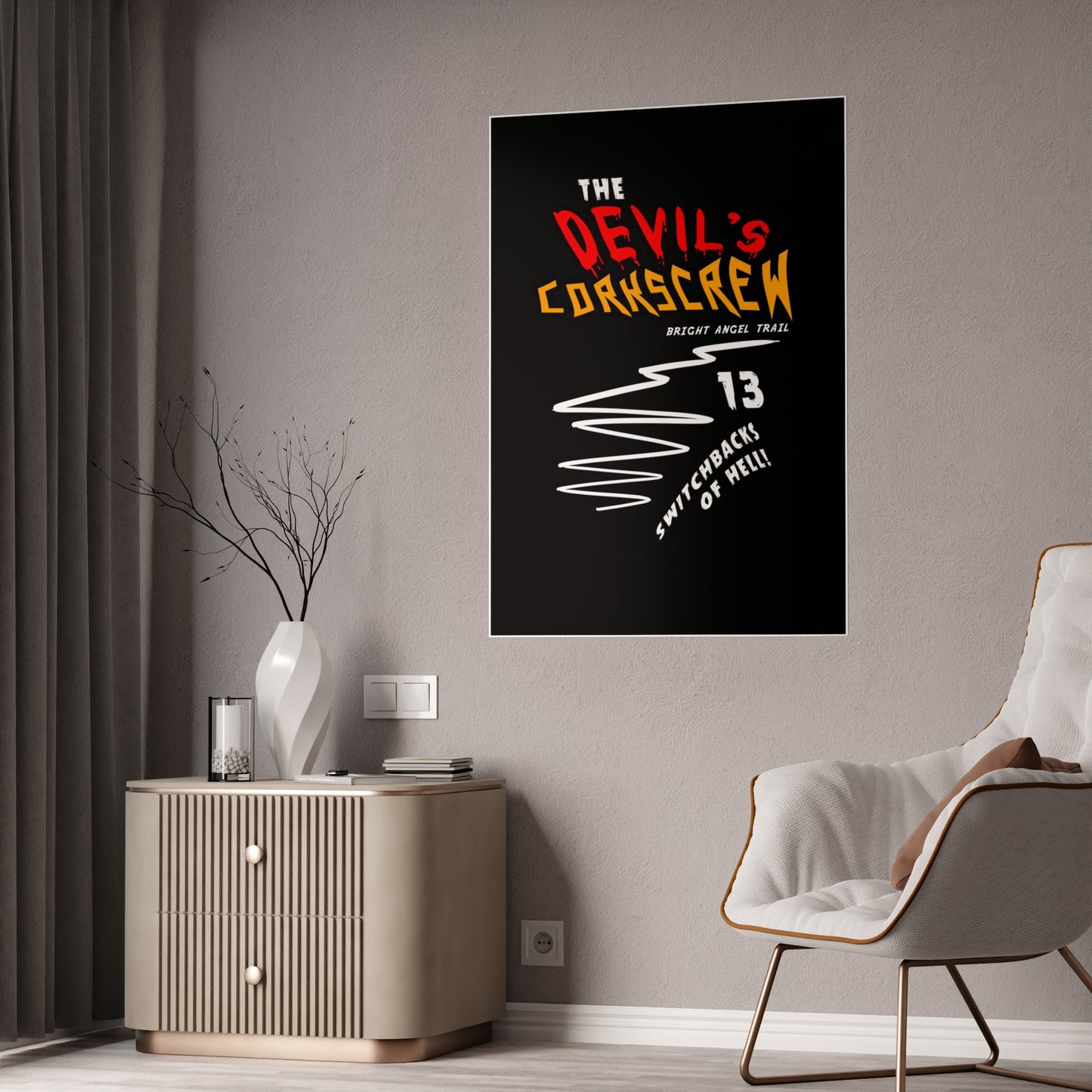 Devil's Cork Screw Bright Angel Trail Gloss Posters