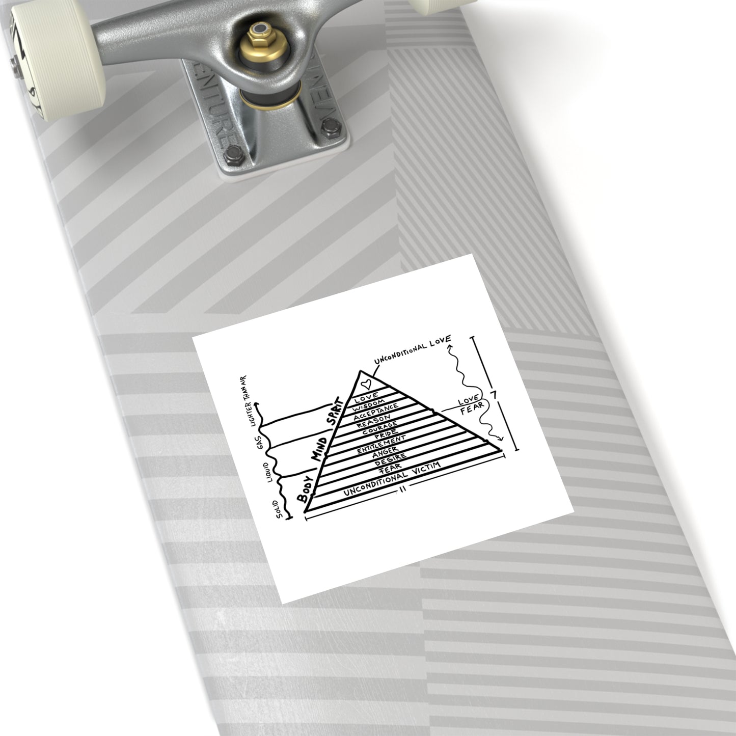 Unconditional Love Pyramid Square Stickers, Indoor\Outdoor