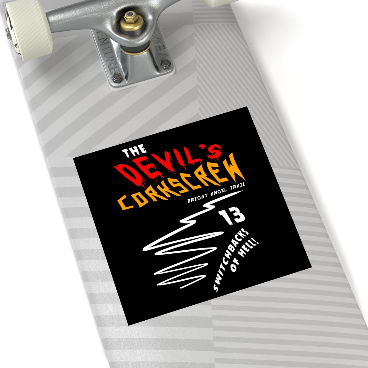 Devil's Corkscrew Bright Angel Trail Square Stickers, Indoor\Outdoor