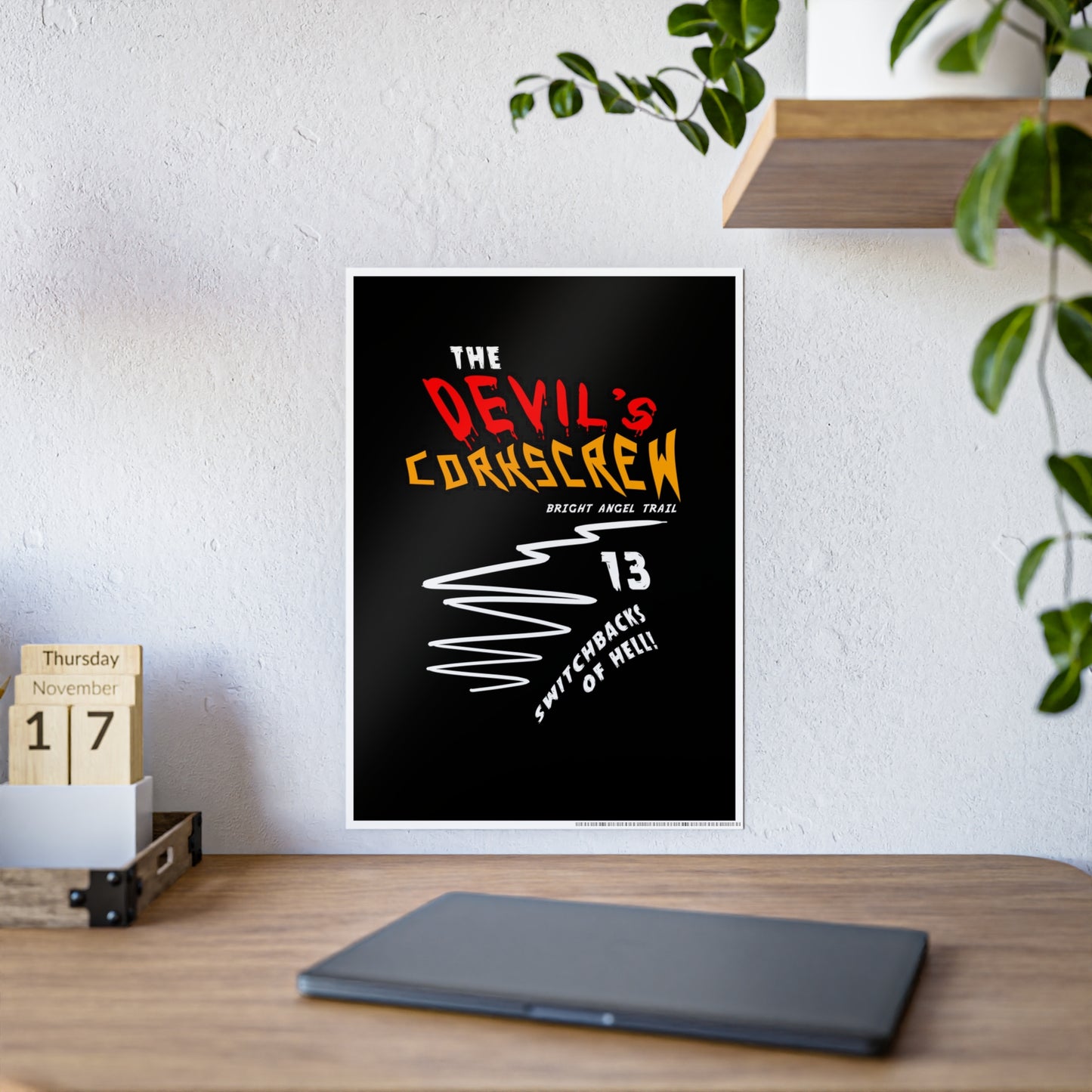 Devil's Cork Screw Bright Angel Trail Gloss Posters