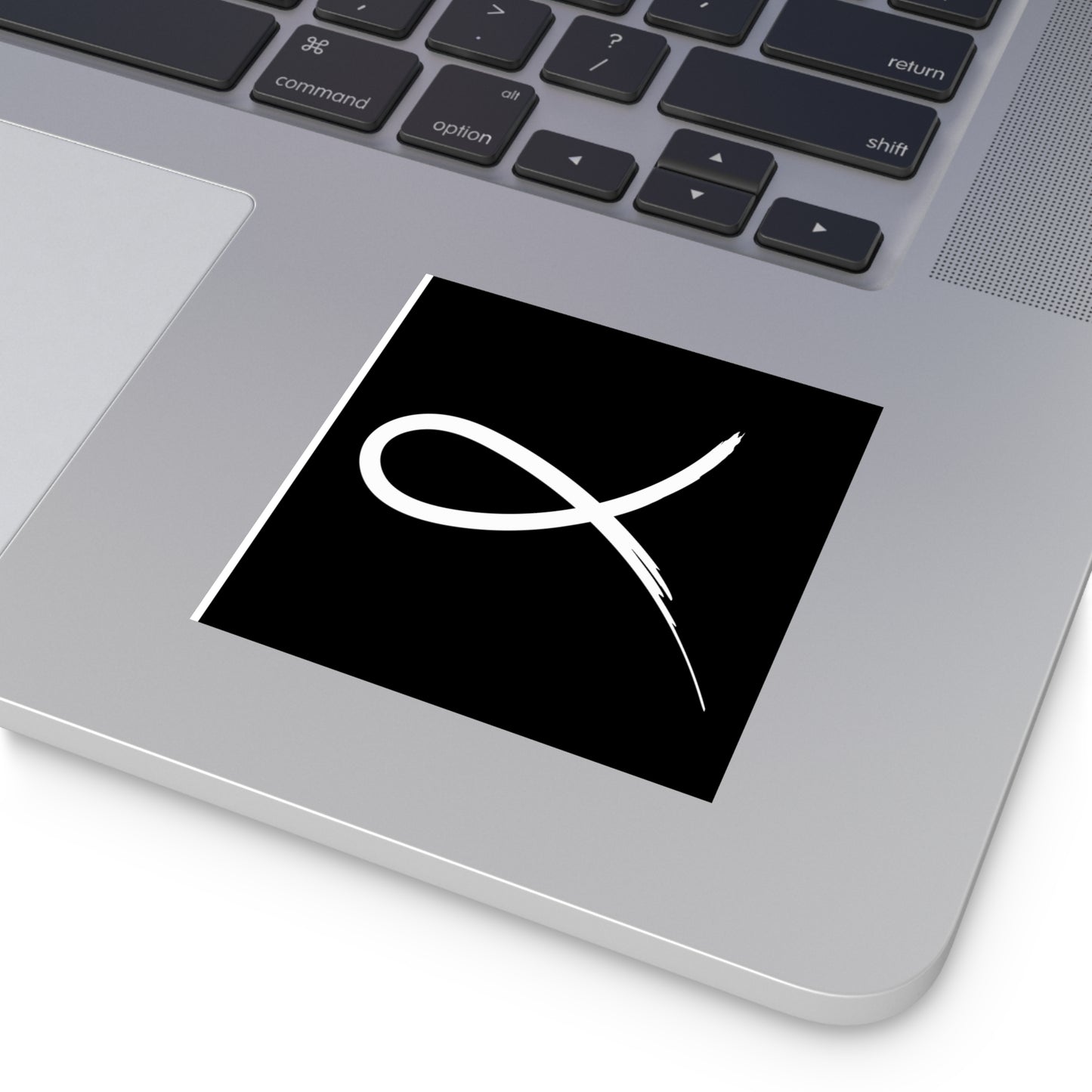 Ichthys symbol on Square Vinyl Stickers