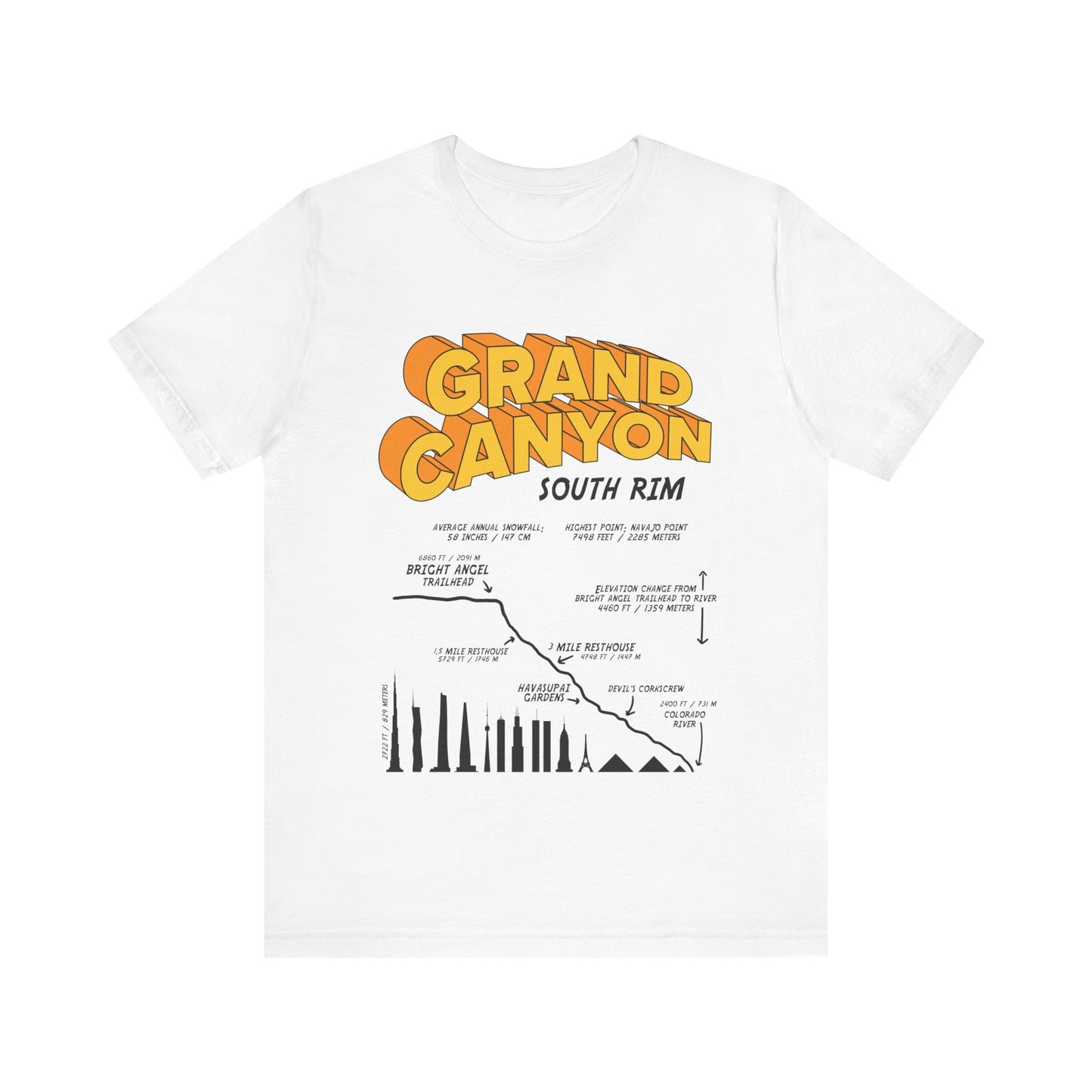 Grand Canyon South Rim Unisex Jersey Short Sleeve Tee