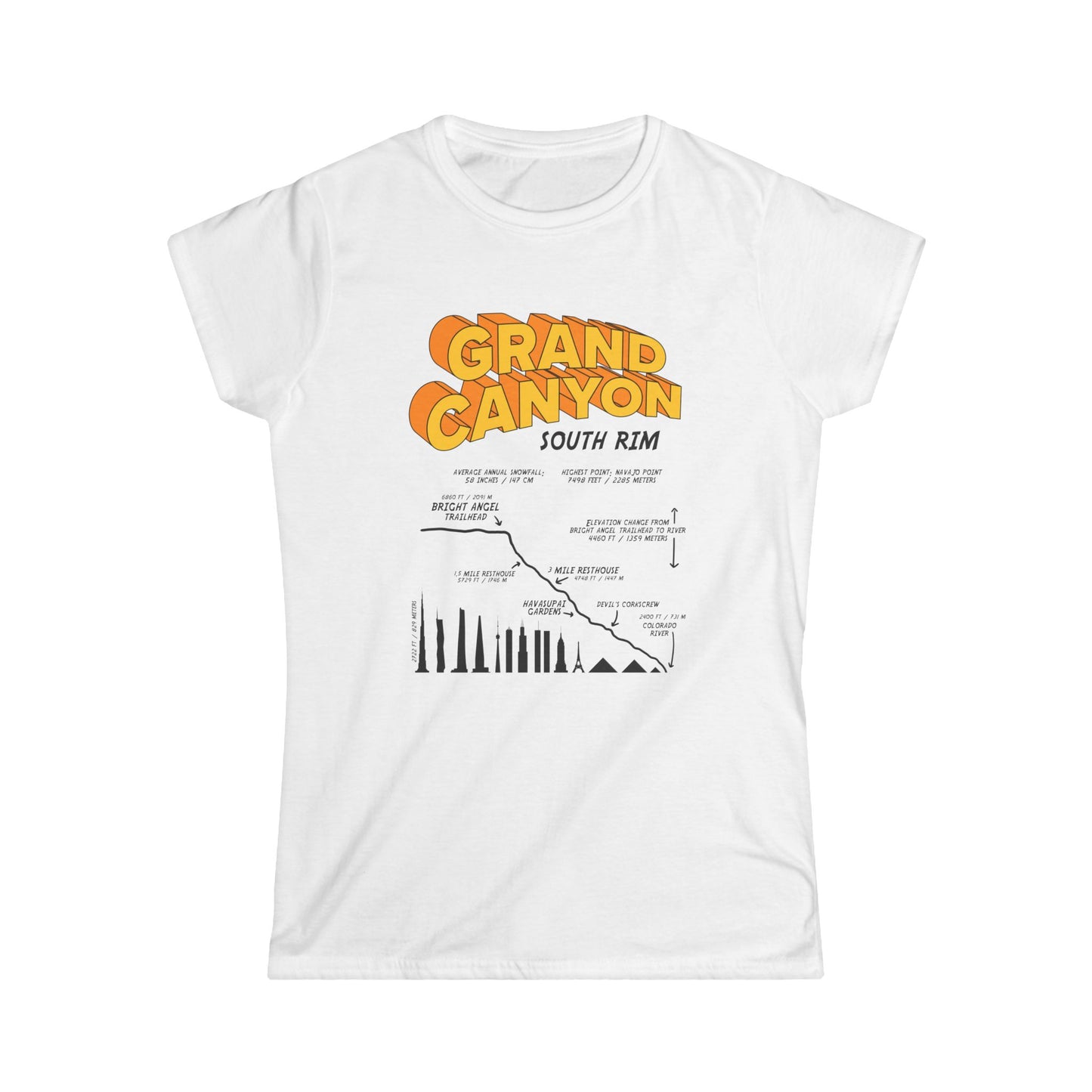 Grand Canyon South Rim Women's Softstyle Tee