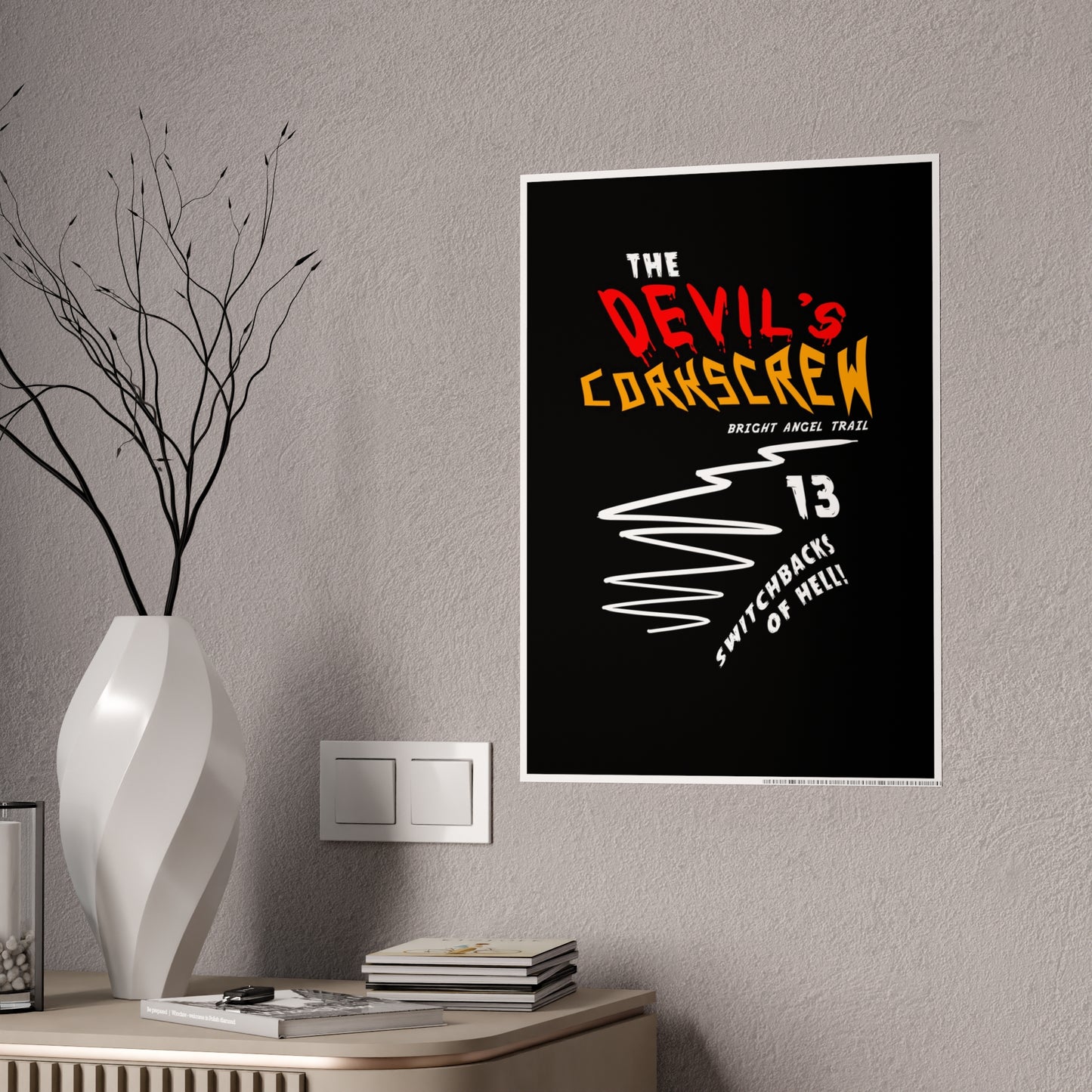 Devil's Cork Screw Bright Angel Trail Gloss Posters