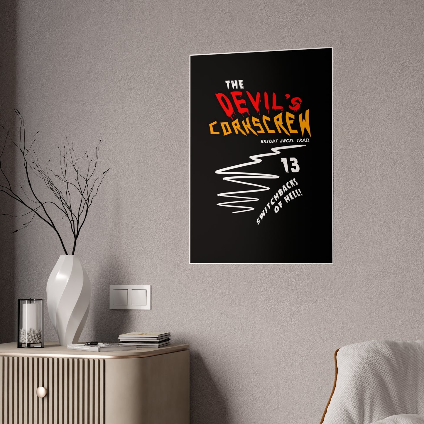 Devil's Cork Screw Bright Angel Trail Gloss Posters