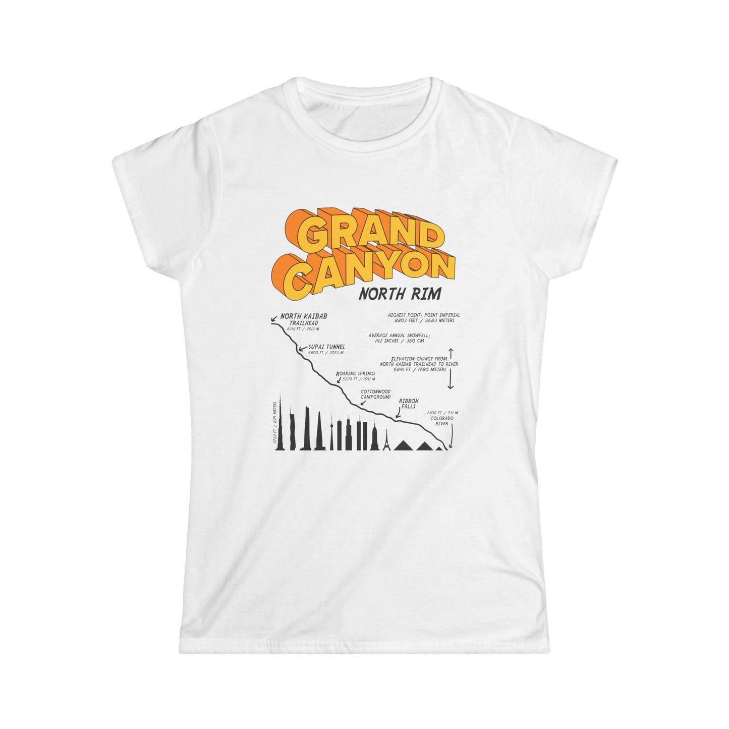 Grand Canyon North Rim Women's Softstyle Tee