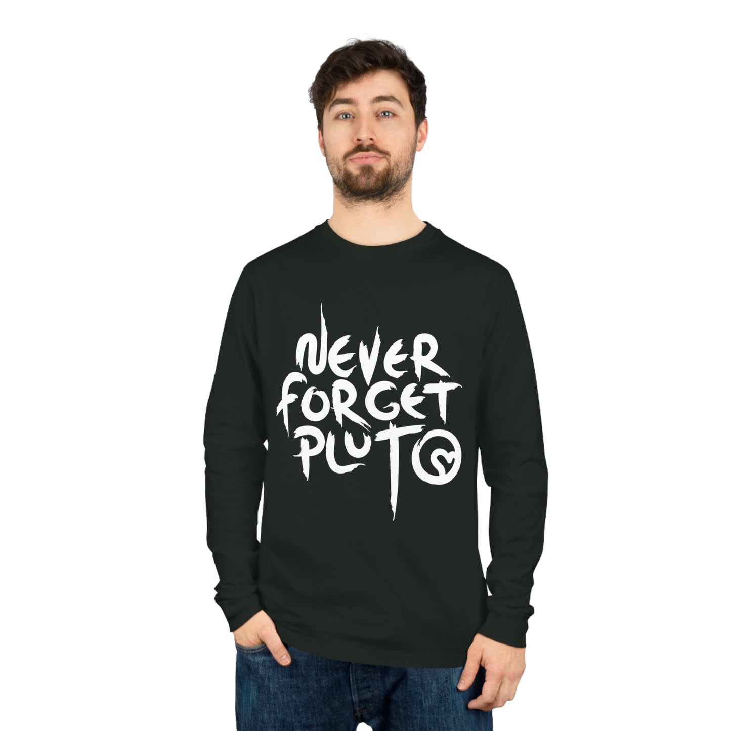 Never Forget Pluto Unisex Shifts Dry Organic Long Sleeve Tee