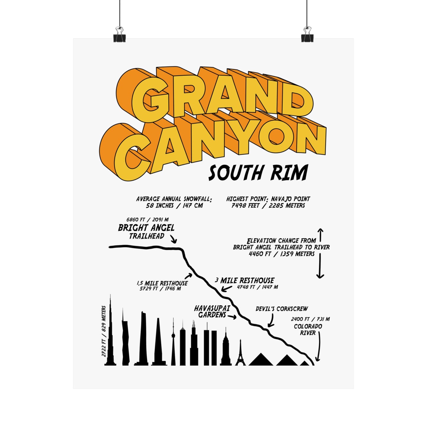 Grand Canyon South Rim Premium Matte Vertical Poster