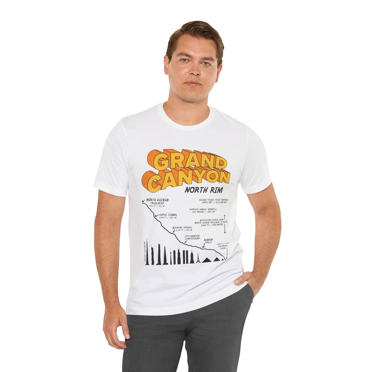 Grand Canyon North Rim Unisex Jersey Short Sleeve Tee