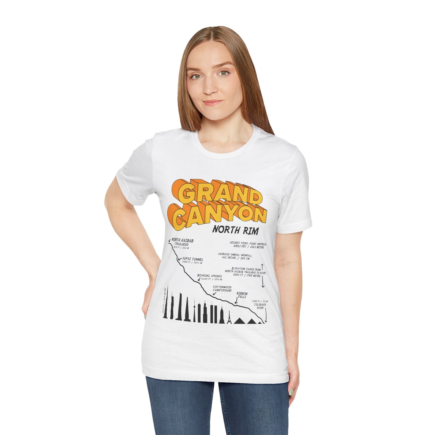 Grand Canyon North Rim Unisex Jersey Short Sleeve Tee