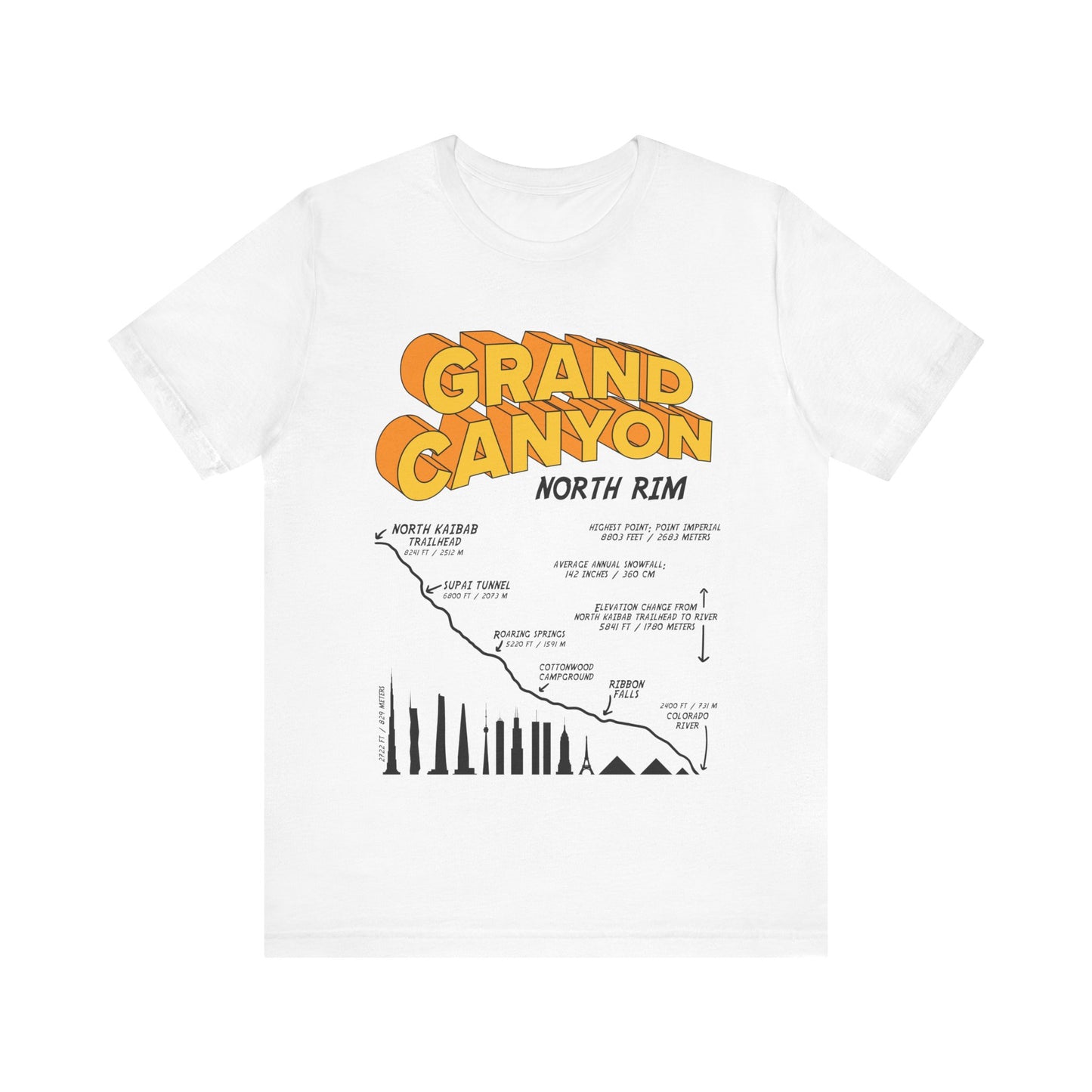 Grand Canyon North Rim Unisex Jersey Short Sleeve Tee