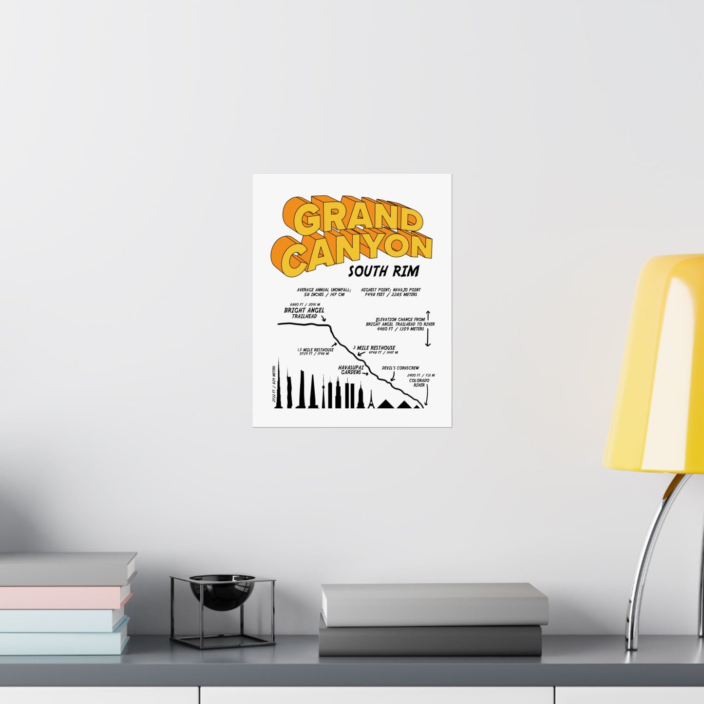 Grand Canyon South Rim Premium Matte Vertical Poster