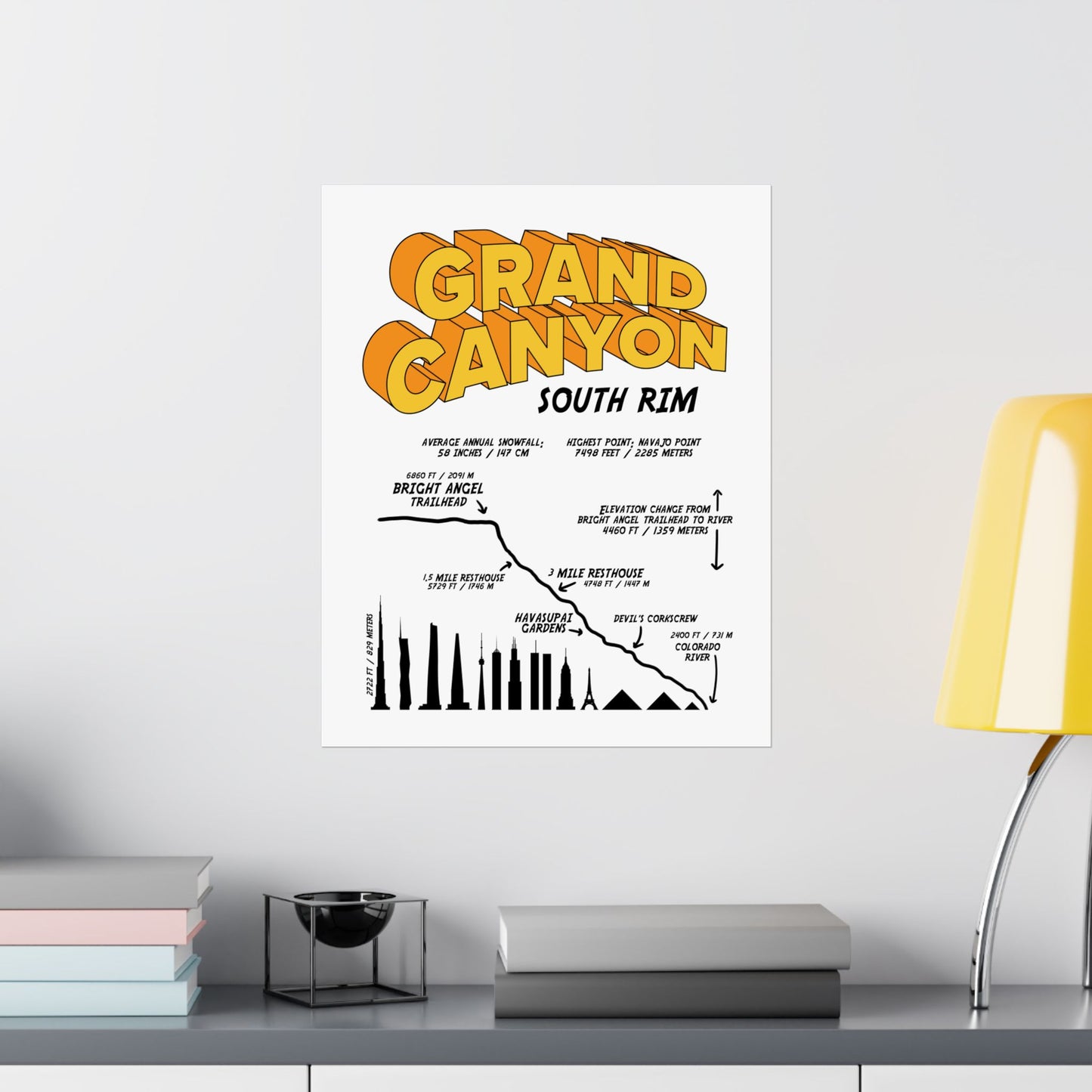 Grand Canyon South Rim Premium Matte Vertical Poster