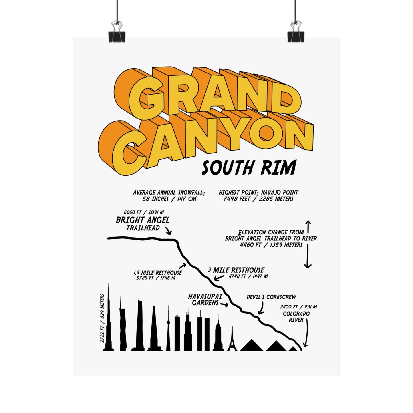 Grand Canyon South Rim Premium Matte Vertical Poster
