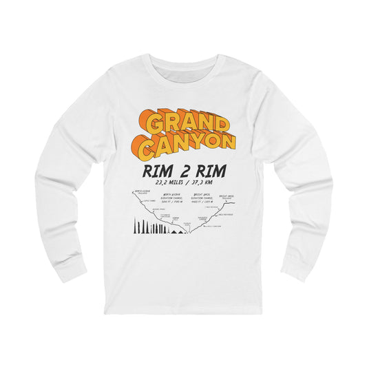 Grand Canyon Rim 2 Rim NK and Bright Angel Trails unisex jersey long sleeve tee