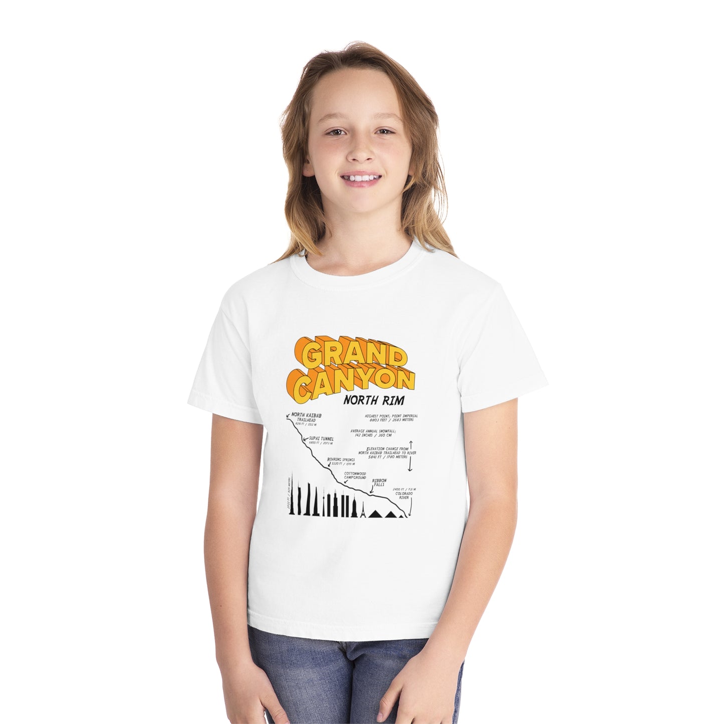Grand Canyon North Rim Youth Midweight Tee