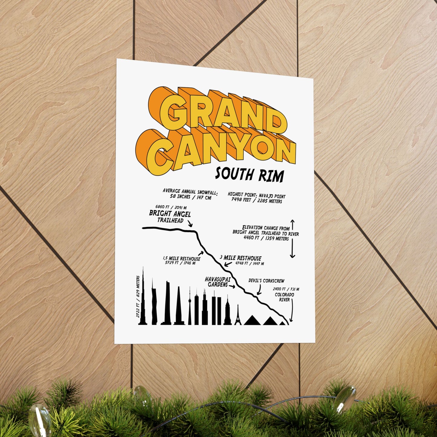 Grand Canyon South Rim Premium Matte Vertical Poster
