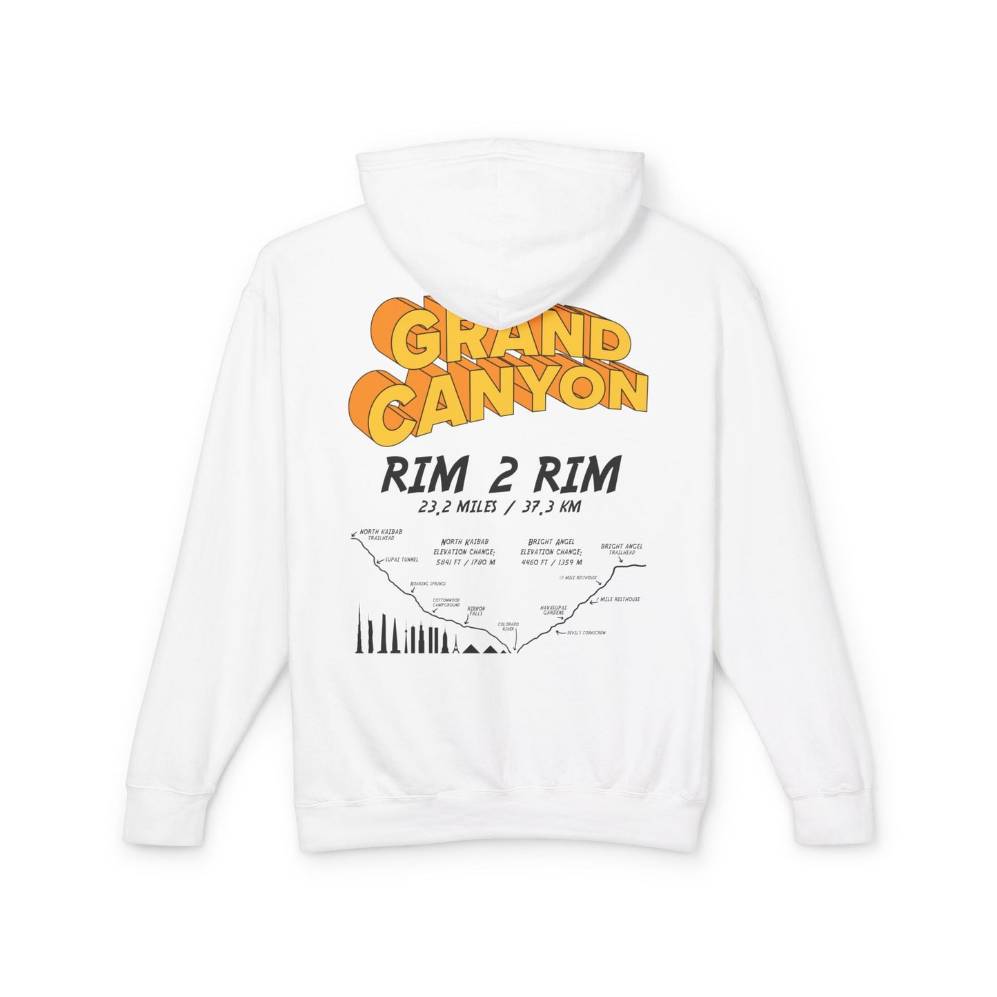 GC Rim 2 Rim NK and BA Unisex Lightweight Hooded Sweatshirt