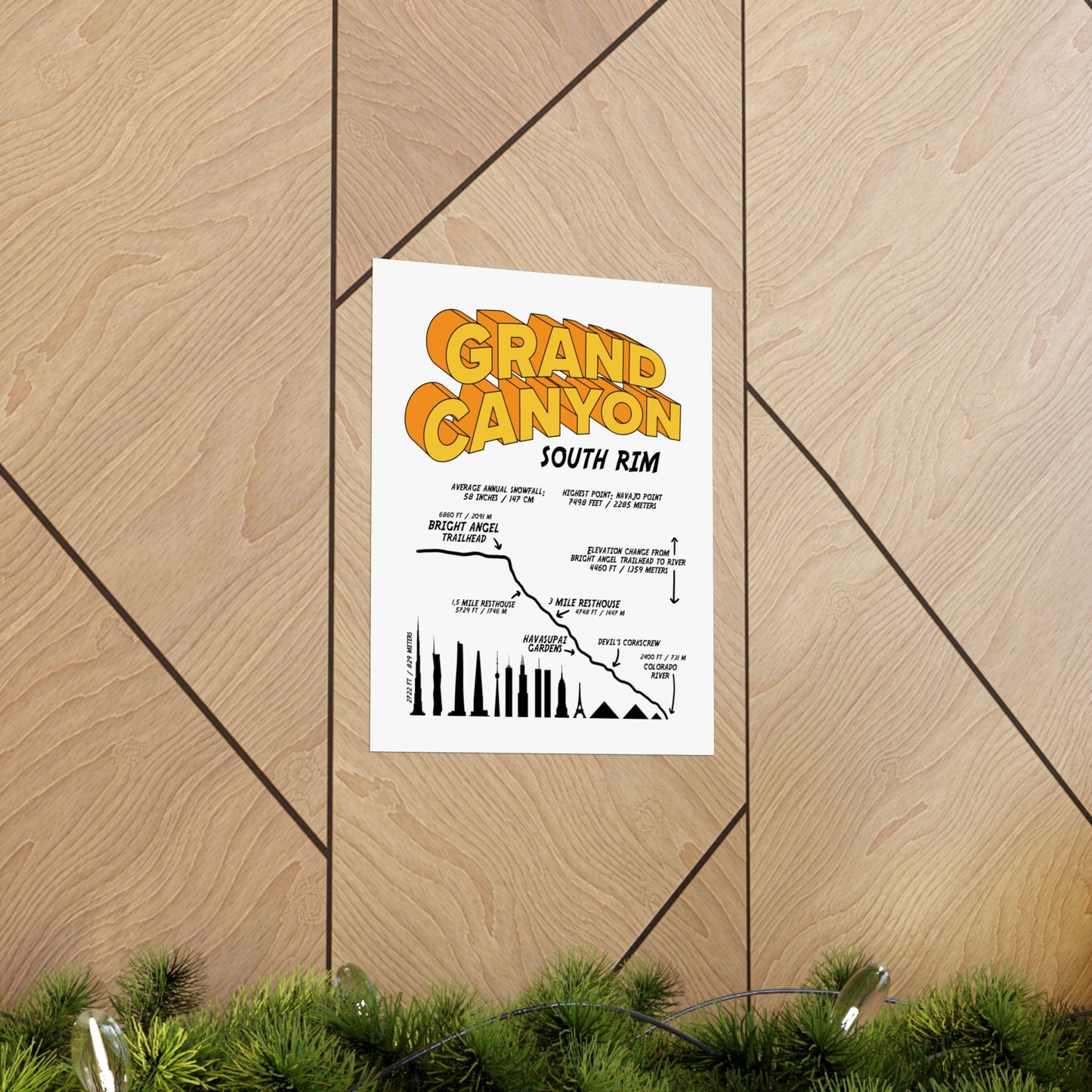 Grand Canyon South Rim Premium Matte Vertical Poster